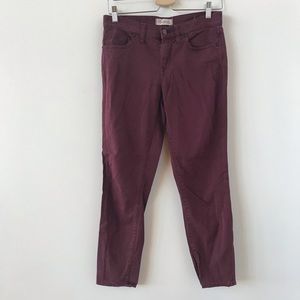 Madewell Skinny Skinny burgundy pants